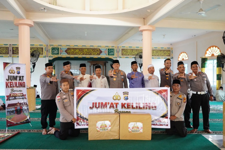 26 Masjid Jadi Sasaran Jumat Keliling, Polres Meranti Perkuat Pesan Kamtibmas