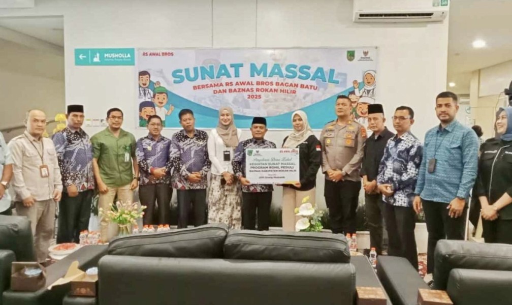 200 Anak Ikuti Sunat Massal Bersama RS Awal Bros dan Baznas Rohil