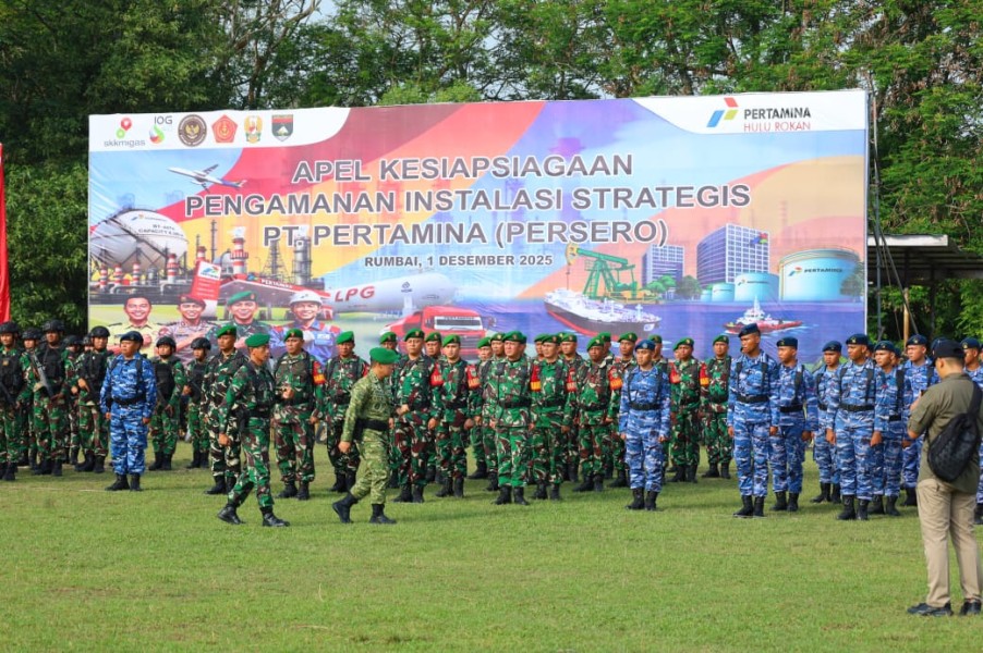 Perkokoh Kedaulatan Energi, PHR dan TNI Gelar Apel Siaga Pengamanan Objek Vital Nasional di Rumbai