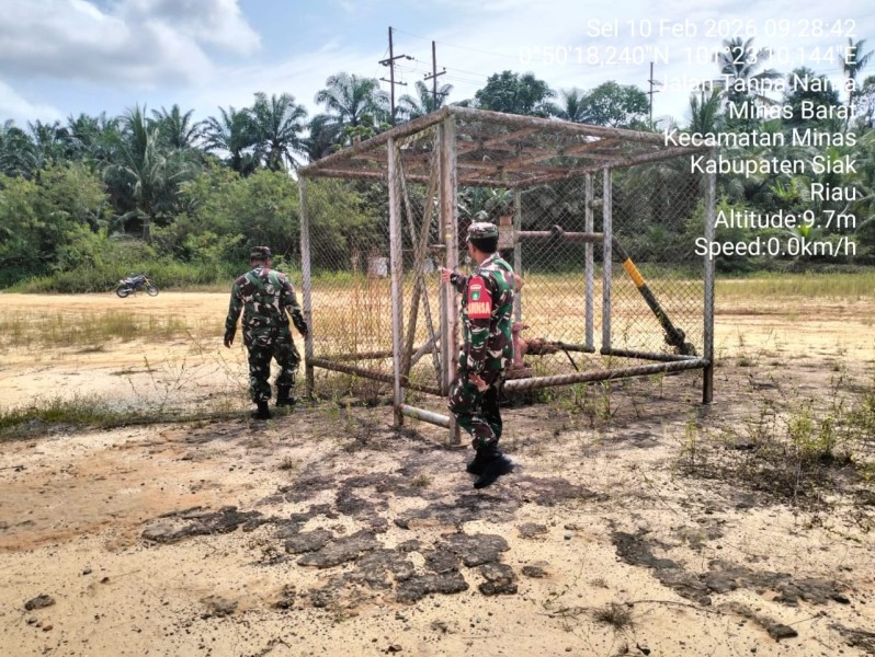 Babinsa Pelda Benriyadi dan Sertu Joko Purnomo Laksanakan Patroli Penguatan Binter SKK Migas di Minas Field