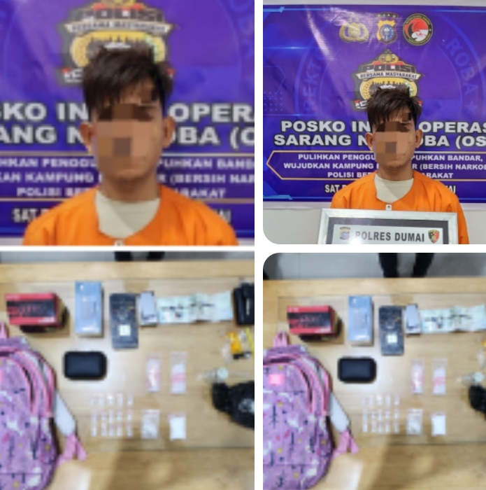 Polsek Dumai Timur Bongkar Dugaan Peredaran Sabu, 17 Paket Seberat 26,43 Gram Disita