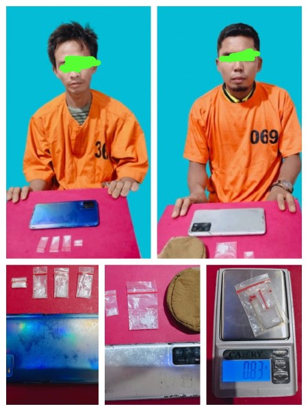 Gerebek Dini Hari di Sorek, Dua Pengedar Sabu Dibekuk Polres Pelalawan