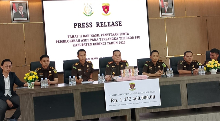 Kejari Sungai Penuh Sita Rp1,4 Miliar dan Aset Tersangka Kasus Korupsi PJU Kerinci 2023