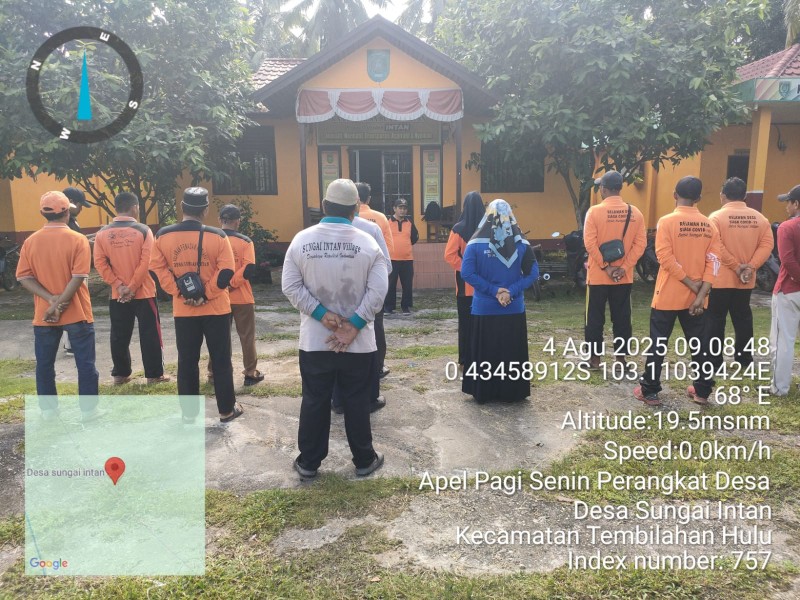 Pemdes Sungai Intan Gelar Apel Senin Pagi