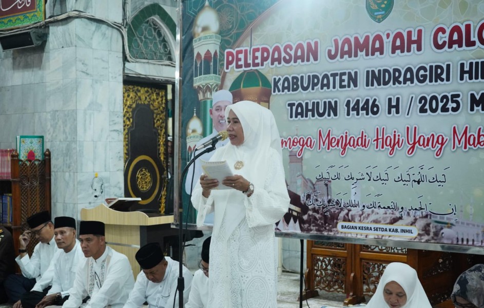 Wakil Bupati Inhil Yuliantini Lepas Jamaah Calon Haji 2025