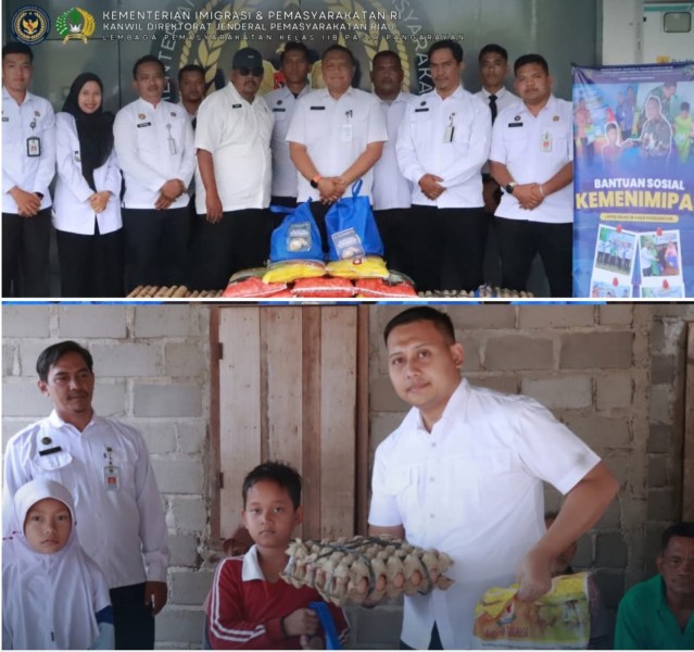 Lapas Pasir Pangarayan Salurkan 20 Paket Sembako untuk Anak Yatim dan Warga Kurang Mampu