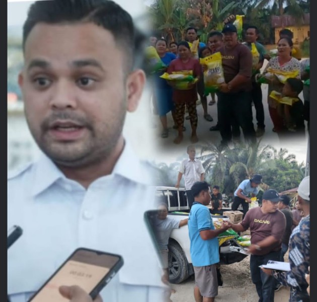 PT Green Palma Salurkan 1 Ton Beras dan 1 Ton Minyak Goreng untuk Warga Desa Kualau Kampung Pinang, Kecamatan Tambang