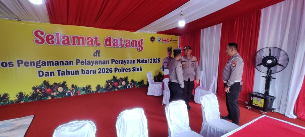 Kapolsek Minas Cek Pembangunan Pos PAM Exit Tol Perawang–Minas Jelang Operasi Nataru 2025