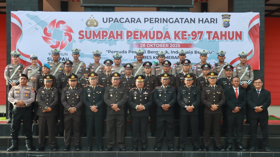 Polres Meranti Gelar Upacara Peringatan Hari Sumpah Pemuda ke-97, Tekankan Peran Penting Generasi Muda