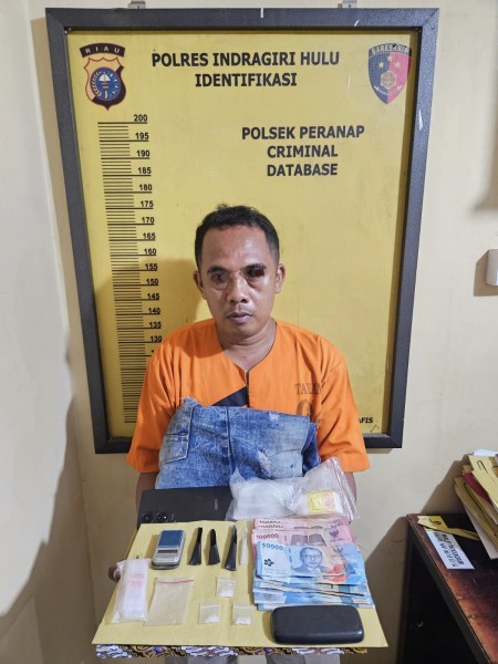 Miliki Tiga Paket Sabu DH Diringkus Polsek Peranap