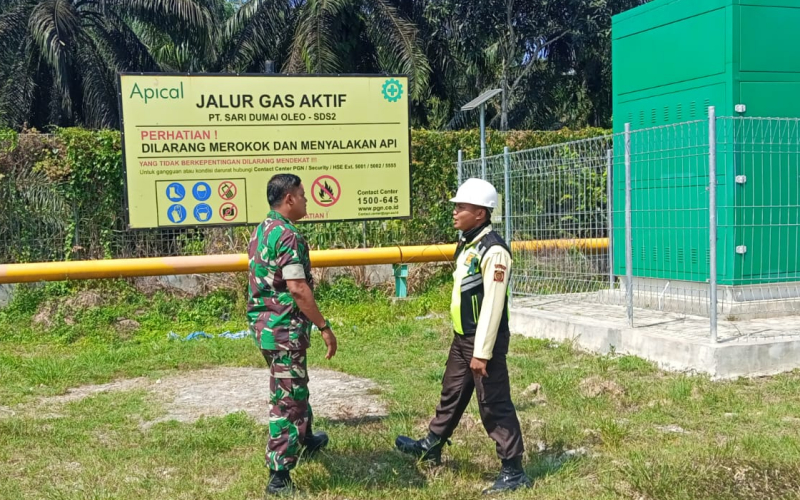 Koramil 03 Sungai Sembilan Lakukan Patroli Teritorial di Area Operasional PT PGN