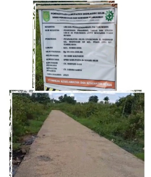 Proyek Jalan di Lahan Kosong Wilayah Tembilahan Tuai Kritik, Warga Pertanyakan Skala Prioritas