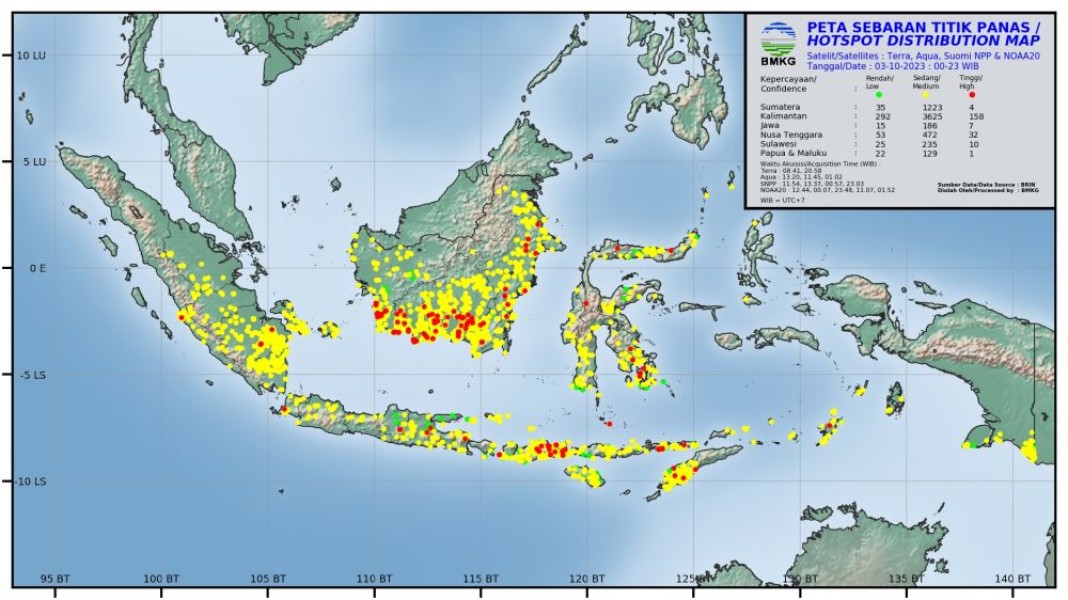 Riau Nihil Titik Panas, Potensi Hujan di Wilayah Pesisir dan Pedalaman