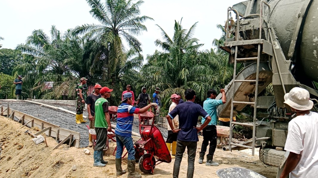 Jembatan Armco Lubuk Gaung Terus Dikerjakan, Dandim Dumai: Percepat Akses dan Beri Manfaat bagi Warga