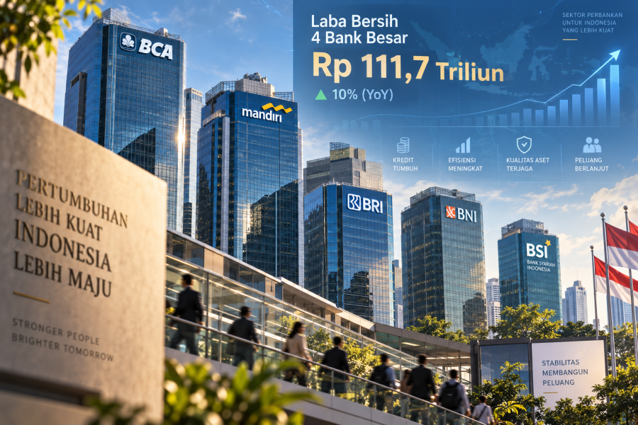 Laba Empat Bank Besar Tembus Rp 111,7 Triliun, Margin Mulai Tertekan