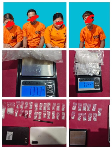 Polres Pelalawan Bongkar Jaringan Sabu di Pangkalan Lesung, Empat Tersangka Ditangkap