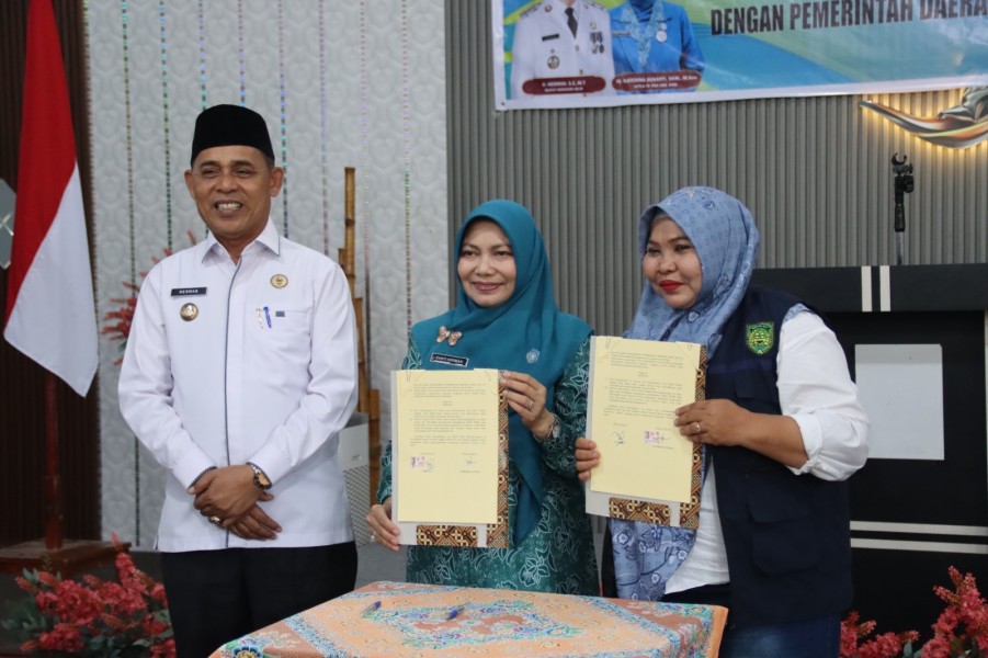 Bupati Herman Apresiasi Pelayanan Posyandu Serta Kukuhkan Pengurus Emak Sehat Se Kabupaten Inhil