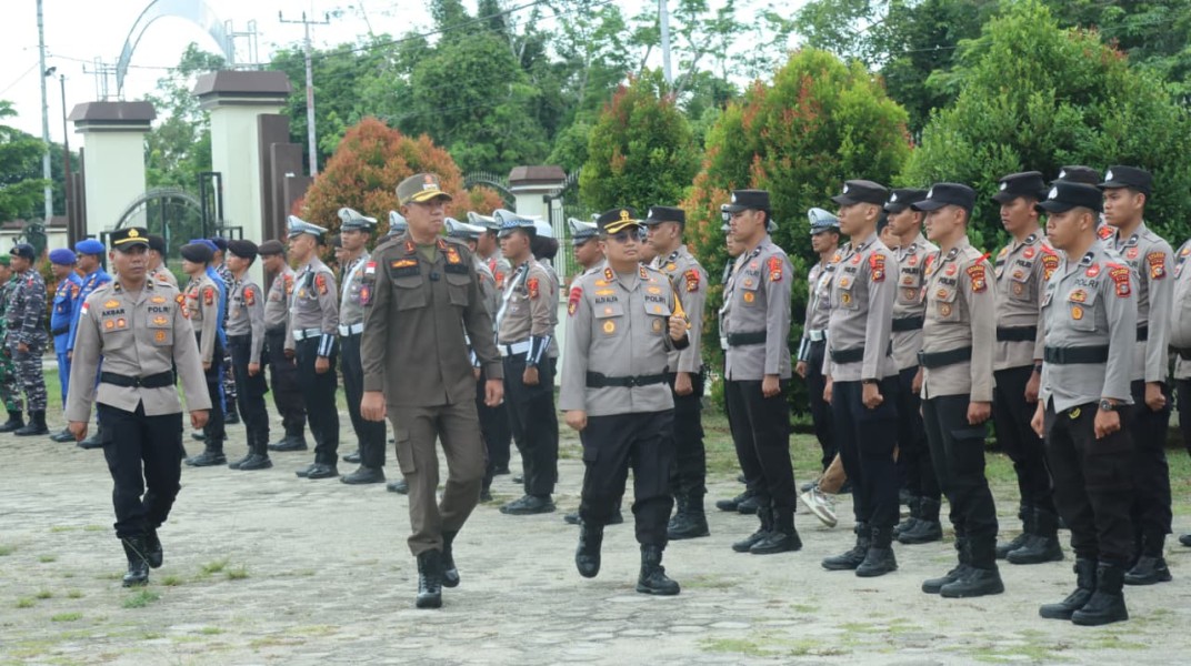 Wakil Bupati Bersama Kapolres Pimpin Apel Gelar Pasukan Operasi Ketupat Lancang Kuning Tahun 2026