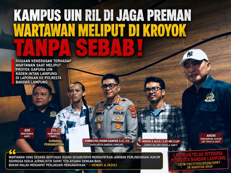 Wartawan Liput Proyek Gapura UIN RIL Diduga Dikeroyok, Laporan Masuk Polisi