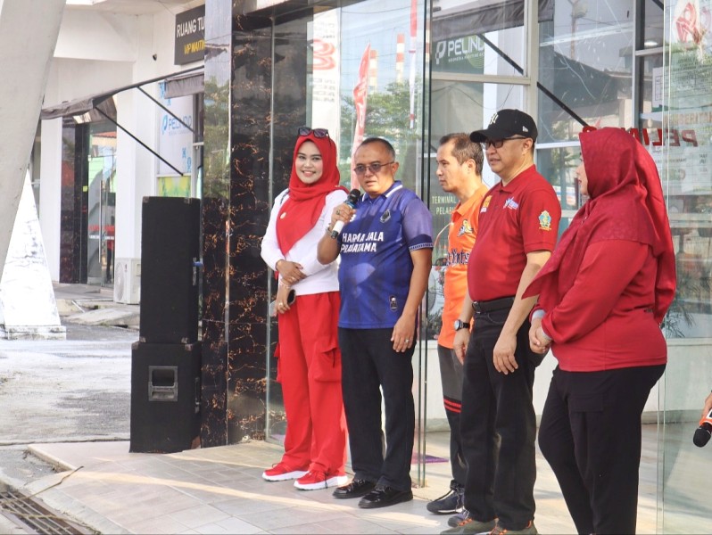 Sambut HUT RI ke-81, Pelindo dan Stakeholder Pelabuhan Dumai Kompak Senam Bersama