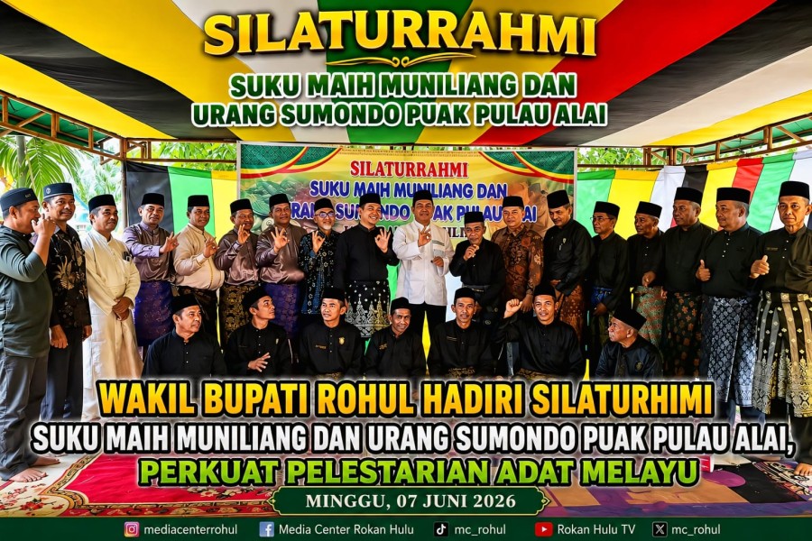 Hadiri Silaturahmi Adat di Rambah Hilir, Wabup Rohul Ajak Masyarakat Jaga Warisan Melayu