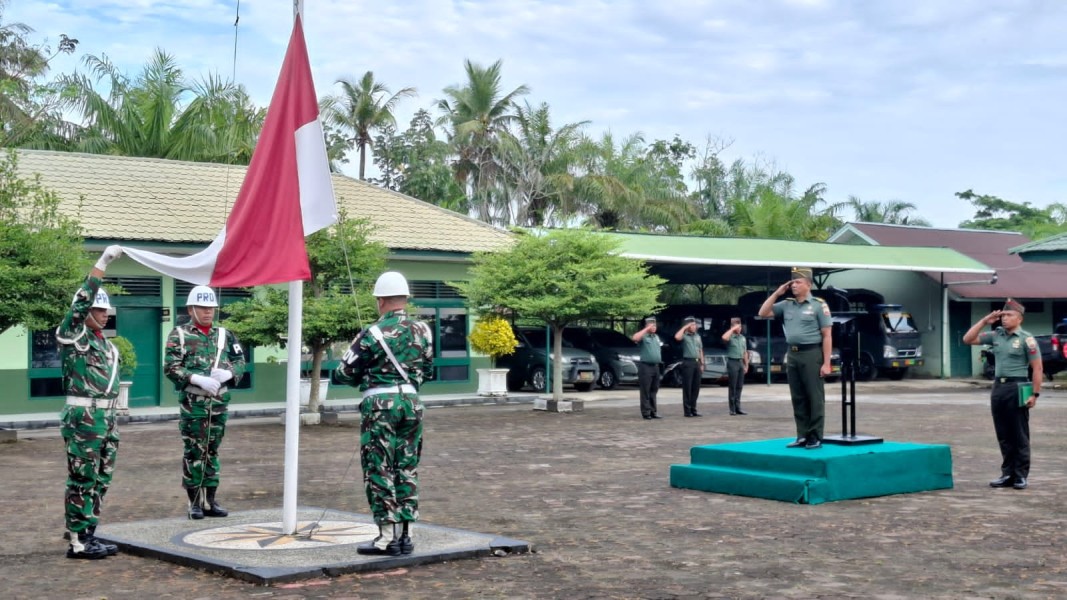 Kodim 0314/Inhil Gelar Upacara Bulanan