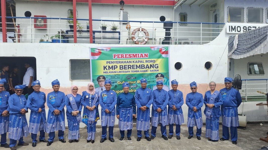 Dandim 0314/Inhil Hadiri Peresmian Penyerahan Kapal Roro KMP Barembang