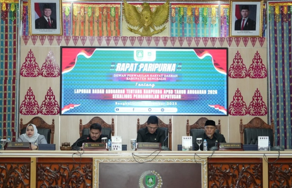 APBD Bengkalis 2026 Disahkan Rp 2,895 Triliun, Ketua Septian Nugraha Apresiasi Banggar dan Seluruh Anggota DPRD