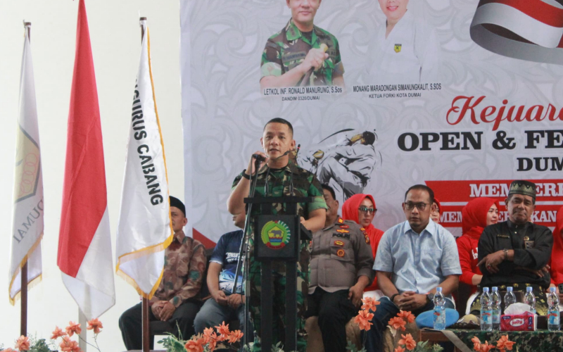Dandim 0320 Dumai Buka Kejuaraan Karate 3rd Open se-Riau, Tekankan Sportivitas dan Disiplin