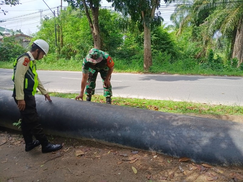Koramil 01/Dumai dan PHR Intensifkan Patroli Jalur Pipa Migas, Warga Diimbau Tak Berjualan di Area Pipa