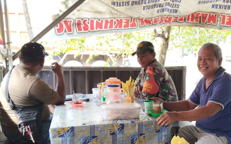 Cegah Gangguan Keamanan, Koramil 02 Bukit Kapur Gelar Patroli Jalur Pipa Minyak