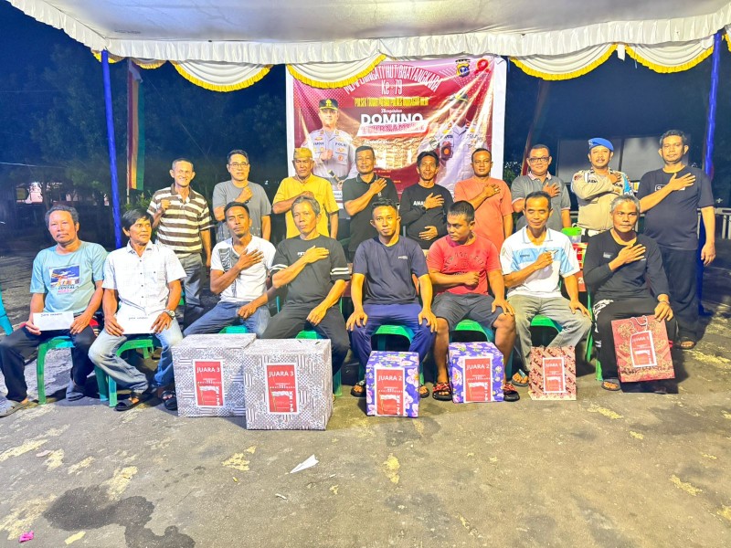 Turnamen Domino HUT Bhayangkara ke-79 di Polsek Tanah Merah Resmi Ditutup