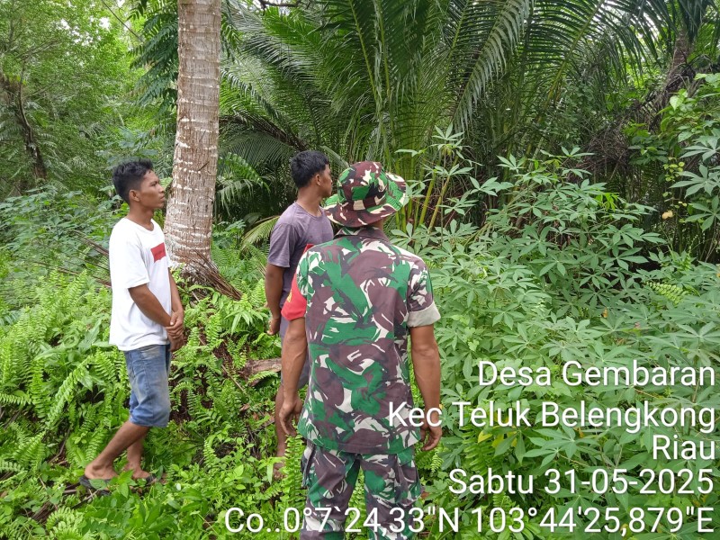 Antisipasi Kebakaran Lahan, Koramil 06/Kateman Gencarkan Patroli dan Sosialisasi Karhutla