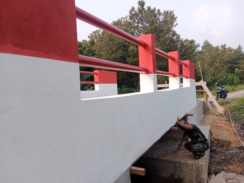 Pembangunan Jembatan Beton di Kelurahan Purnama Terus Dikebut, Dandim Dumai: Percepat Akses dan Aktivitas Warga