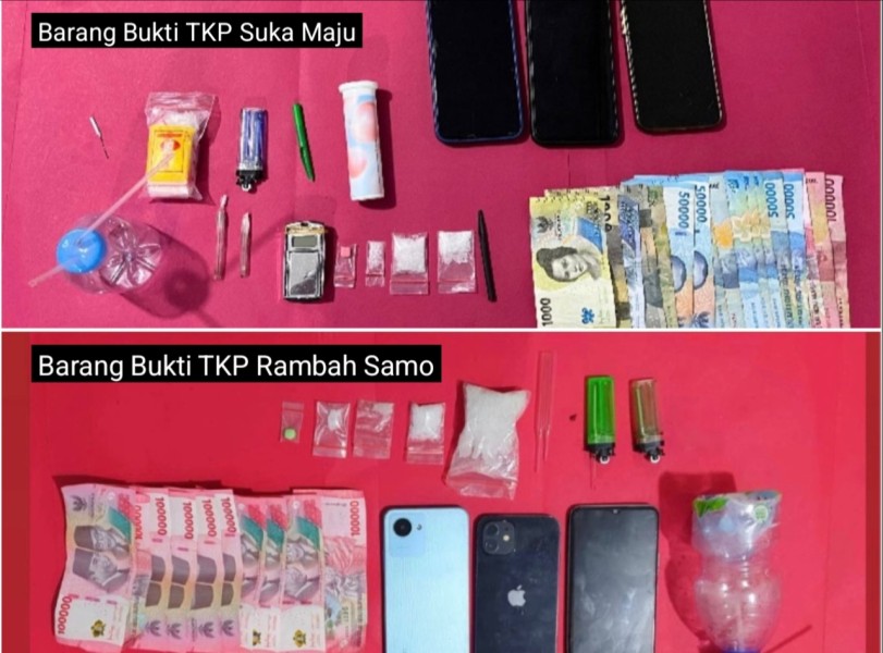 Polsek Ujung Batu Bongkar Jaringan Narkotika, Enam Pelaku Diamankan, 33 Gram Sabu dan Ekstasi