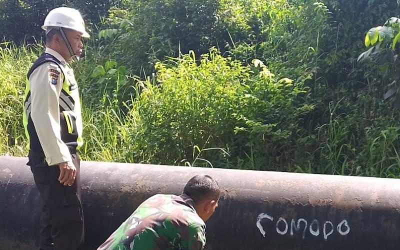 Jaga Objek Vital Nasional, Koramil 01/Dumai Gelar Patroli Jalur Pipa Migas