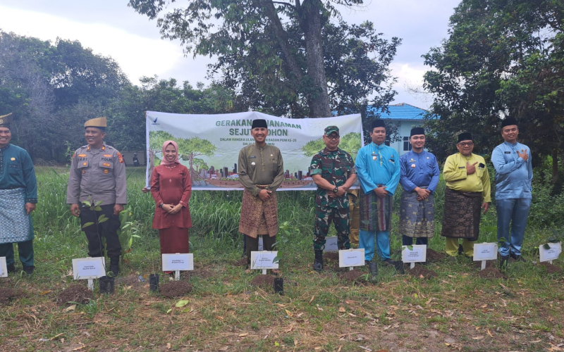 Kodim 0320 Dumai Bersinergi dalam Aksi Hijau BPOM dan Gerakan Penanaman Sejuta Pohon