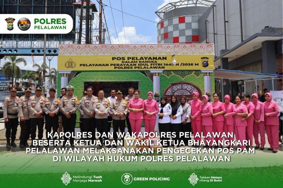 Kapolres Pelalawan Tinjau Pos Mudik