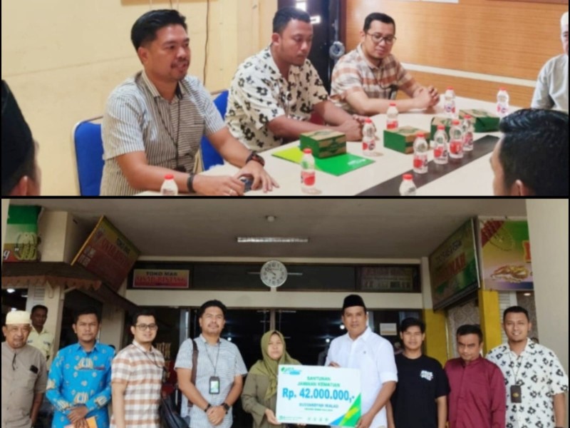 BPJS Ketenagakerjaan Serahkan Santunan Kematian dan Beasiswa bagi Anak Pekerja di Rokan Hulu