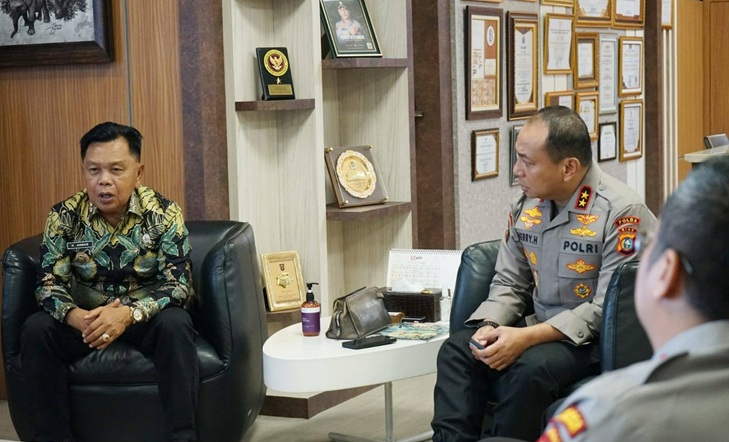 Bupati Meranti dan Polda Riau Komit Sinergitas Saling Dukung Program