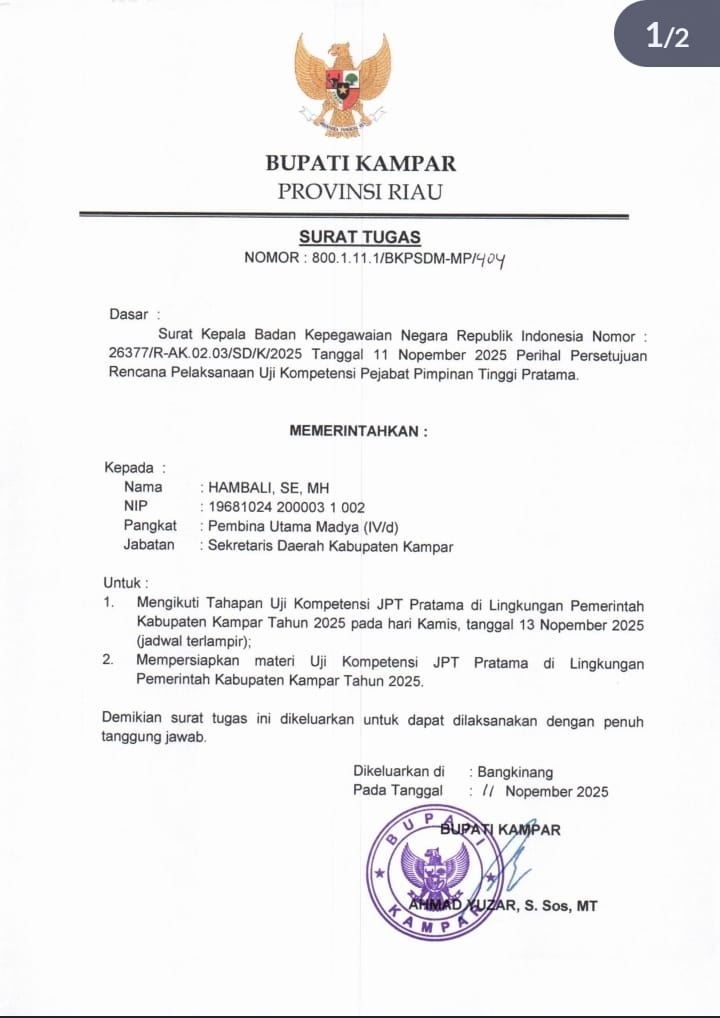 Sekda Hambali Pilih Pensiun Dini Pasca Terima Surat Uji Kompetensi