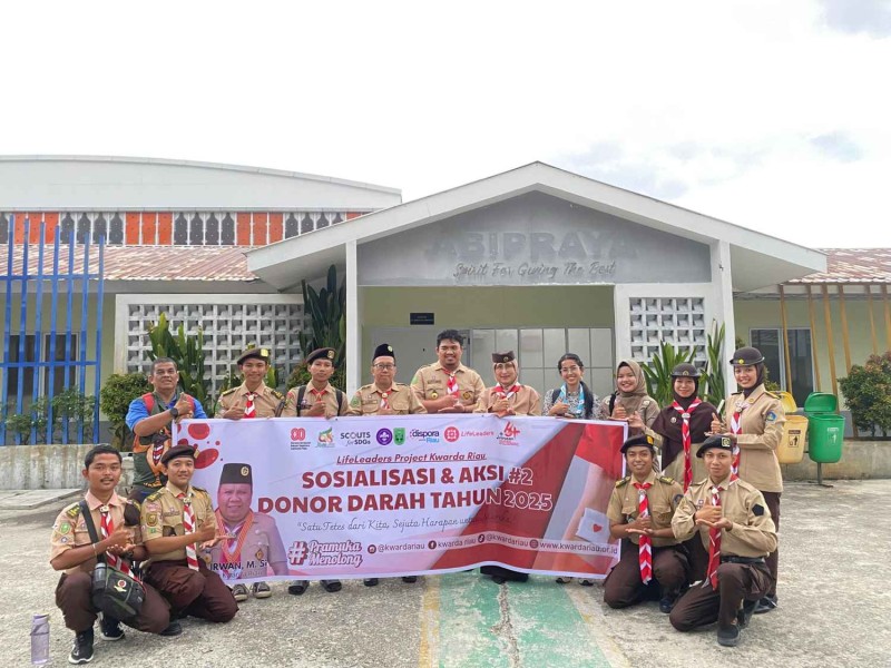Pramuka Riau Gencarkan Sosialisasi Donor Darah di Kampus