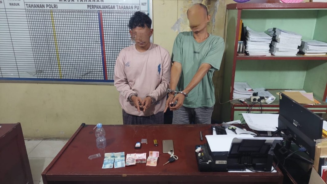 Polsek Kandis Ringkus Dua Kurir Shabu, Barang Bukti Disembunyikan dalam Kotak Rokok