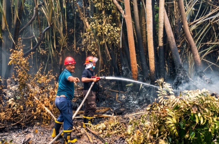 PTPN IV Regional III Bantu Satgas Tanggulangi Karhutla Riau di Tiga Kabupaten
