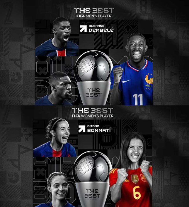 Ousmane Dembele dan Aitana Bonmati Menangkan Pemain Terbaik FIFA Best 2025!