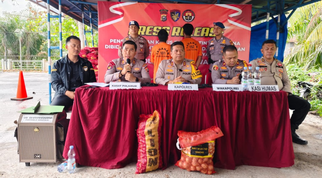 Polres Pelalawan Bongkar Penyelundupan Bawang Ilegal