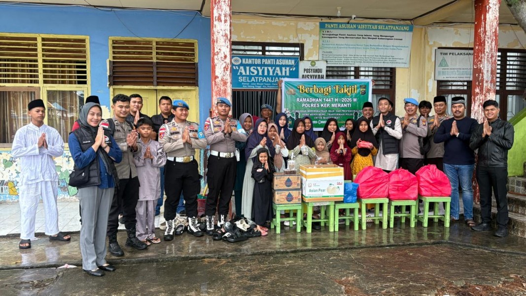 Indahnya Di Bulan Ramadhan Polres Meranti Berbagi Takjil  Panti Asuhan Mualimin