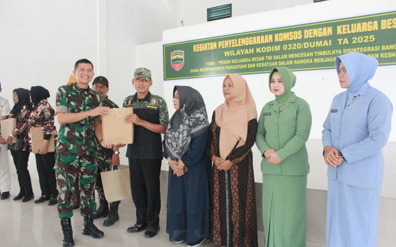 Kodim 0320 Dumai Gelar Komunikasi Sosial Bersama Keluarga Besar TNI