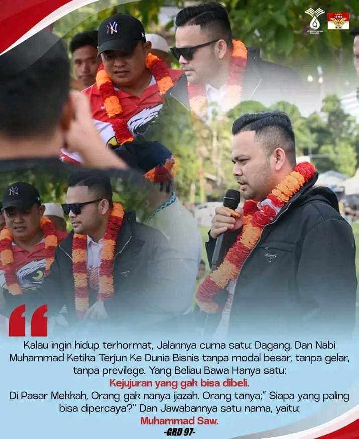 Direktur Utama PT Gren Palma Riau Jaya dan Ketua Elang 3 Hambalang Riau Pebriyan Winaldi Janji Akan Mensejahterakan Guru MDTA di Kabupaten Kampar