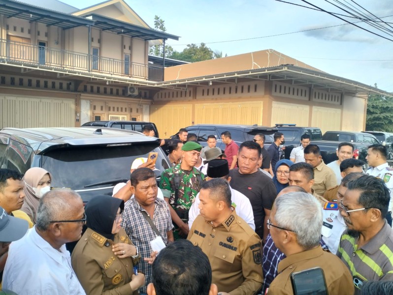 Danramil 03/Minas Diwakili Serda Mayus Maruli Hadir Dalam Kunjungan Gubernur Riau Ke Minas